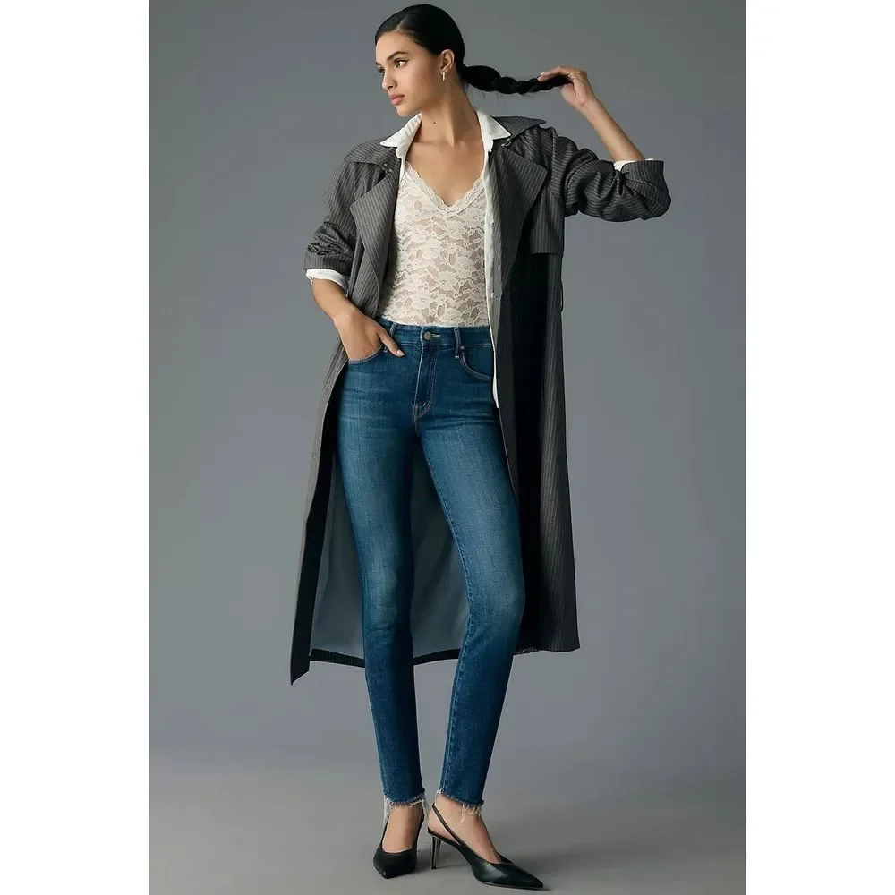 Anthropologie MOTHER The Looker Ankle Fray Jeans